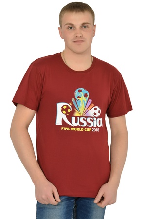 Футболка мужская FIFA 2018 т/принт к/р