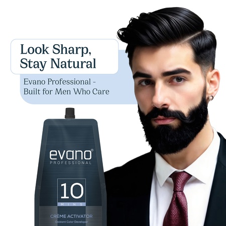 EVANO Professional Activator Developer For Beard Color For Men 500ml |10 Minute | Perfect For Beard Colour
