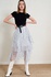 Pleated Asymmetric Cut Tulle Skirt