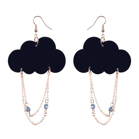 W-105  кожаные серьги