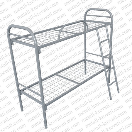 Кровать металлическая усиленная (1 перемычки + лестница с ограничителем) ‘3КС-0У’