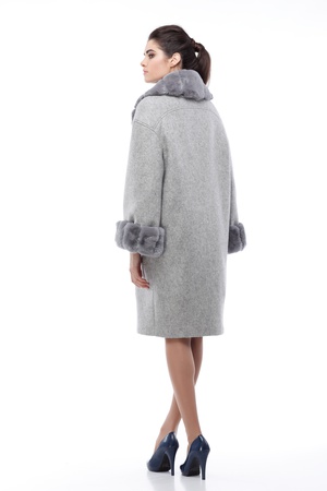 Зимнее пальто Монро с утеплителем, шерсть Италия