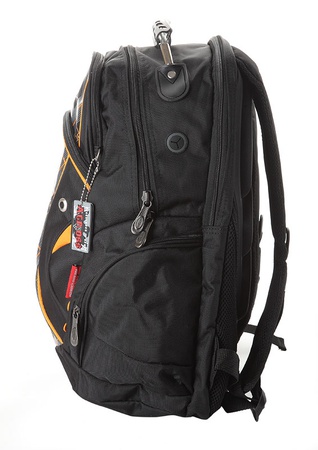 Turuncu süslemeli sırt çantası A15-42 Siyah