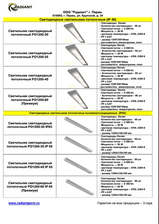светильники светодиодные потолочные