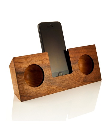 Подставка для телефона акустическая - Орех