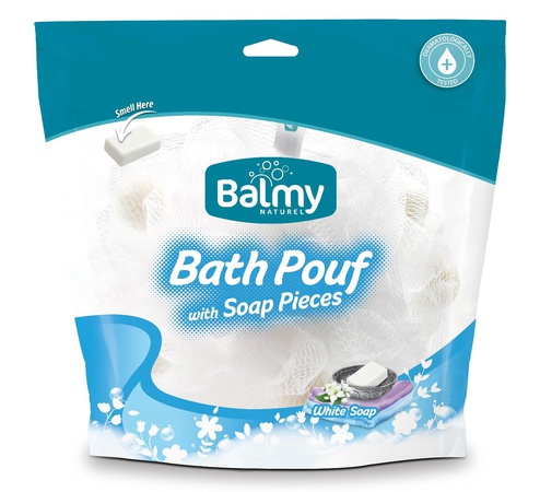 Badetuch mit Seifenstücken