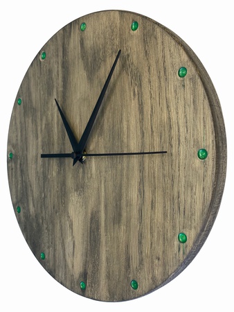 Часы настенные из массива дерева (дуб, ясень)