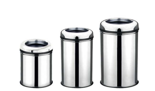 Мусорный контейнер с практичной крышкой из нержавеющей стали 430K