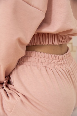 СПОРТ КОСТЮМ ЖЕНСКИЙ 104R0034 ЦВЕТ ПУДРОВЫЙ