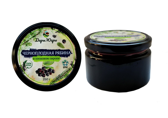 Черноплодная Рябина в сосновом сиропе из Сибири (ХМАО-ЮГРА) 250 гр