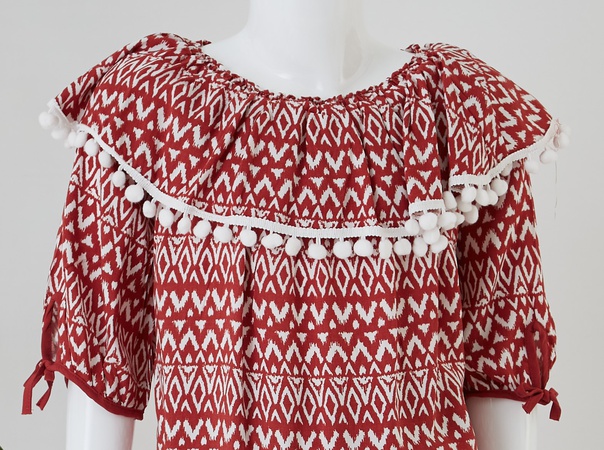 Троянский рукав блузка брюки костюм девушки