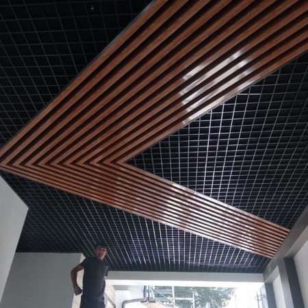 Грильято потолок, сеточные потолки разной ячейки!