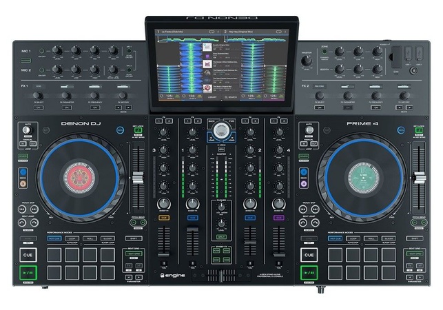 10 inç Çoklu Dokunmatik Ekranlı Denon DJ Prime 4 Bağımsız DJ Sistemi