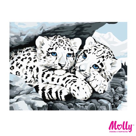 Sayıya göre boyama Kar leoparları