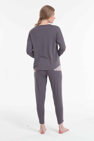 Pyjama Set %48 cotton /%48 modal / %4 elasten