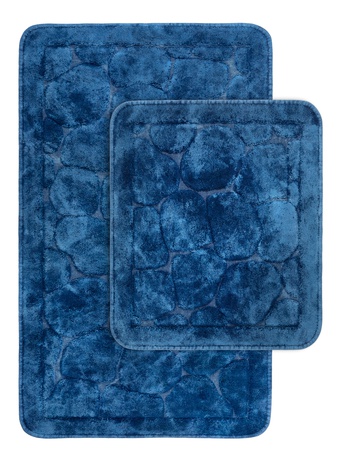 Set of bath and toilet mats