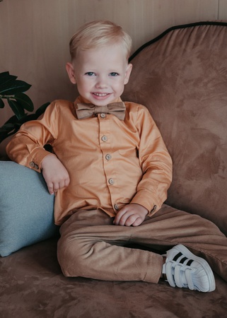 Рубашка для мальчика, цвет медовый