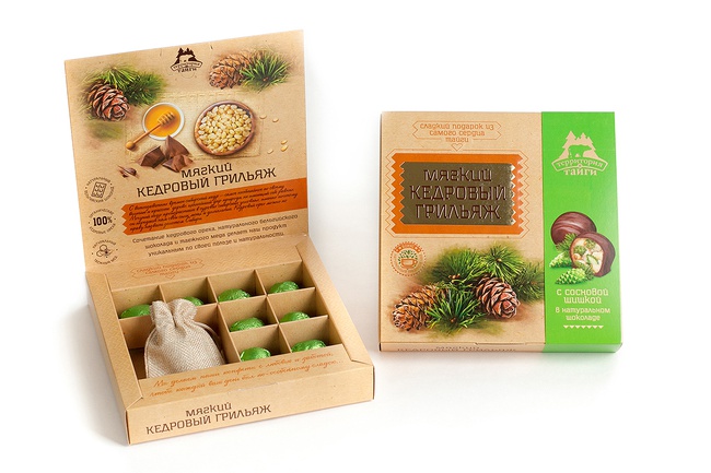 Мягкий кедровый грильяж с ягодами в коробке 120гр (на выбор)/ Ассорти/  *Бонус: травяной чай в подарок!