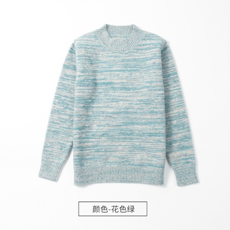 Sonbahar ve kış yeni çocuk kazakları erkek ve kız yuvarlak yakalı kazak renkli kazak gençlerin örme yün alt gömlek