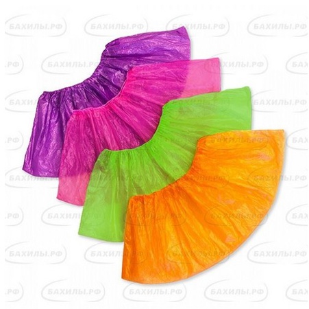 Бахилы цветные 26 мкн. (50/3000) Стандарт Плюс (цвета в ассортименте)