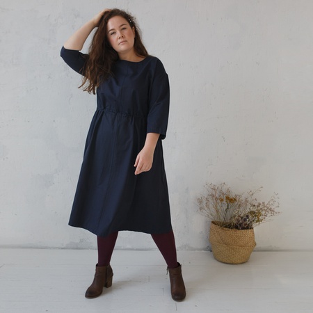 Платье на кулиске Горчичное