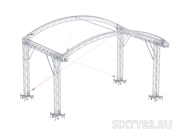 Система арочных сценических крыш SIXTY82 - размер 6х4 м