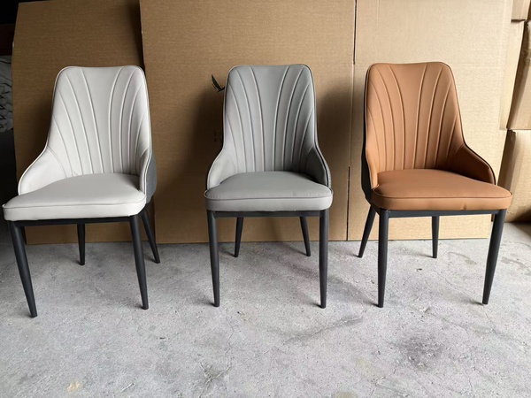 Мягкий обеденный стул из искуственной кожи с металлическим каркасом, для кафе и ресторана, опт