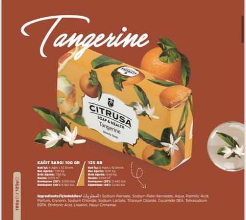Туалетное кусковое  мыло марки EISSU, CITRUSA, EFRENK