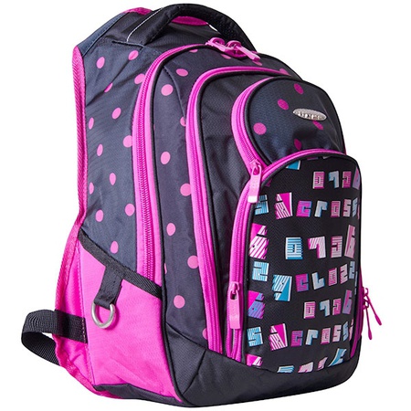 Рюкзак G15-8 Цвет: черно-розовый