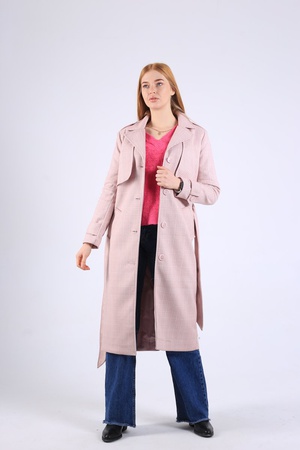 Женское пальто в клетку #15