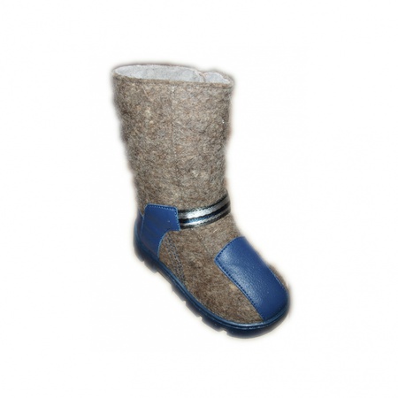 30059 Валенки дошк войлок шерсть сер син ФОМА