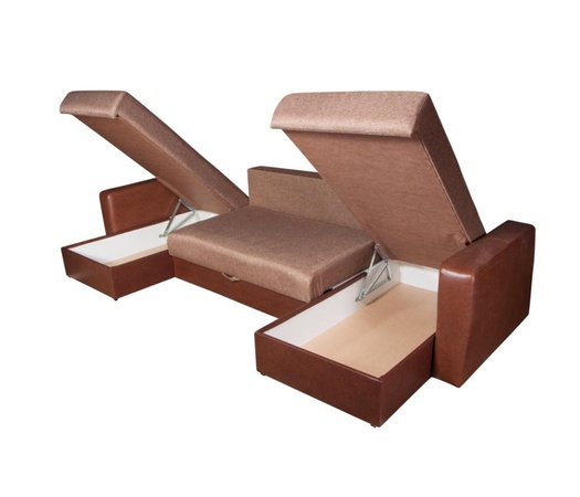 Sofa Hamburg U-förmige Mattierung braun