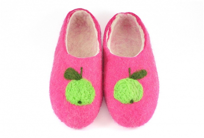 Войлочные тапочки «Зеленое Яблоко»