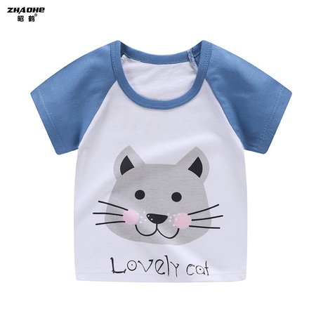 Детская футболка с длинными рукавами из чистого хлопка для мальчиков и малышей с длинными рукавами и сюжетами мультфильмов для девочек, летняя новая одежда