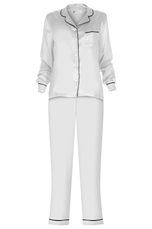 İPEK BAYAN BİYELİ PİJAMA TAKIM - EKRU