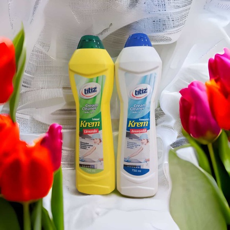 Универсальный чистящий крем для кухни и ванной,Titiz,750 мл с ароматом лимона