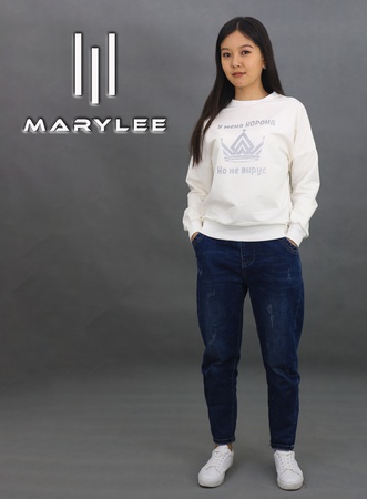 Женские трикотажные худи на оптом с принтом (щелкография)