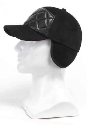 Бейсболка из замши и кожи 200311