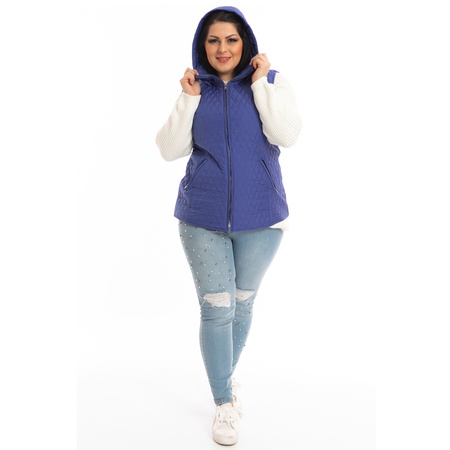 Büyük Beden Kapşonlu Kapitone Yelek