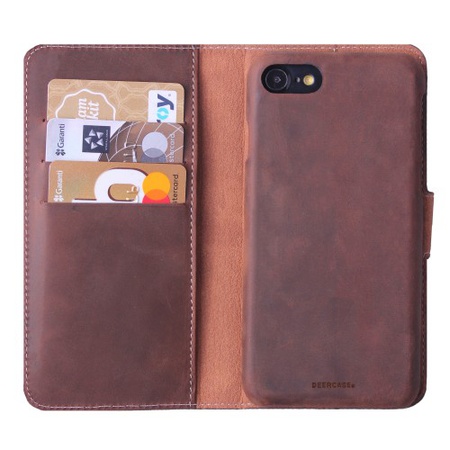 Кожаный чехол с коричневым чехлом для iPhone.