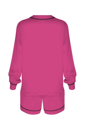 İPEK BAYAN ŞORTLU PİJAMA TAKIM - FUŞYA