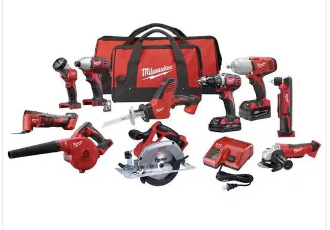 Milwaukee M18 18V Lithium Cordless Combo Kit 10 Tool