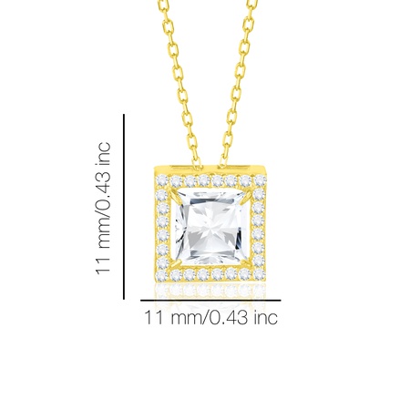 Колье Even & Pétra из 14-каратного золота с квадратным камнем