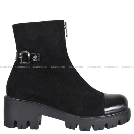 Ботинки 2042 чёрные, натуральная замша