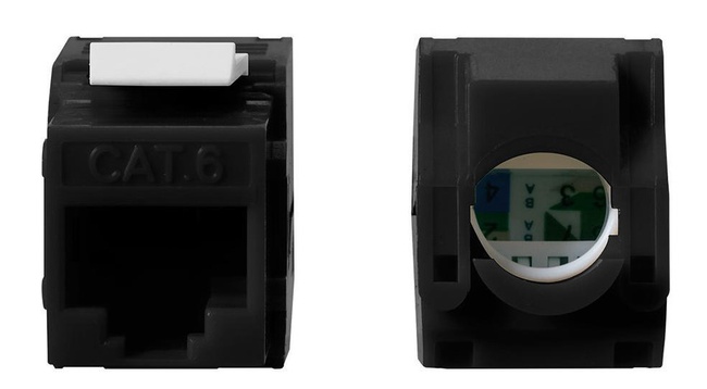 TLKJUC607-180	superiOrtec CAT6 TOOLLESS, RJ45, 180-DEG, KEYSTONE JACK, UNSHIELDED, 568A/B WIRING, WHITE