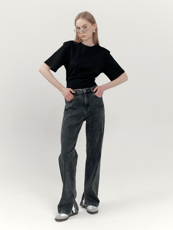 Джинсы женские с разрезом