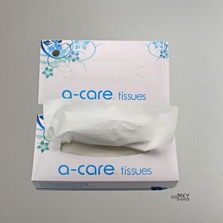Family Facial Tissue Box Plastic  Mixed Pulp Recycled Pulp Car Refill Tissue OEM Box 13gsm 2ply 20X20cm 100sheets/box 48 boxes per carton