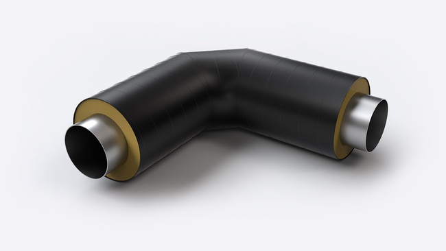 Отвод стальной 90гр. Изоляция 90-1-180 ППУ-ПЭ (без СОДК) 108х3,5 Ст20 ГОСТ 17375-2001, ГОСТ 30732-2006