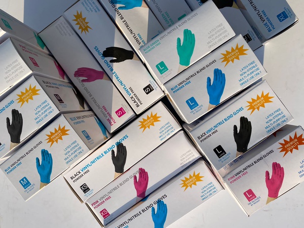 Waly plastic - нитровиниловые одноразовые перчатки