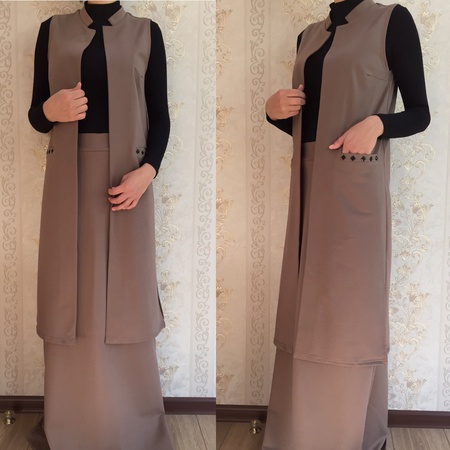 Двойка жилет с юбкой